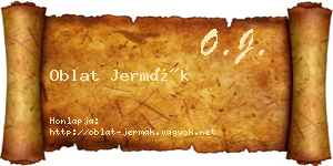 Oblat Jermák névjegykártya